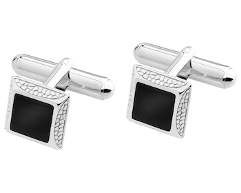 Rhodium Plated Silver Cufflink 