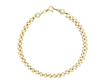 14 K Yellow Gold Bracelet with Cubic Zirconia