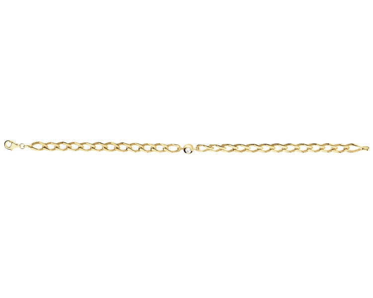 14 K Yellow Gold Bracelet with Cubic Zirconia