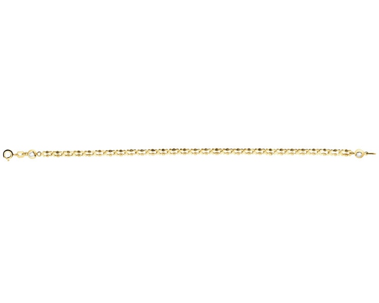 14 K Yellow Gold Bracelet with Cubic Zirconia