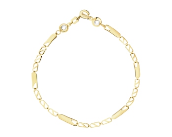 14 K Yellow Gold Bracelet with Cubic Zirconia