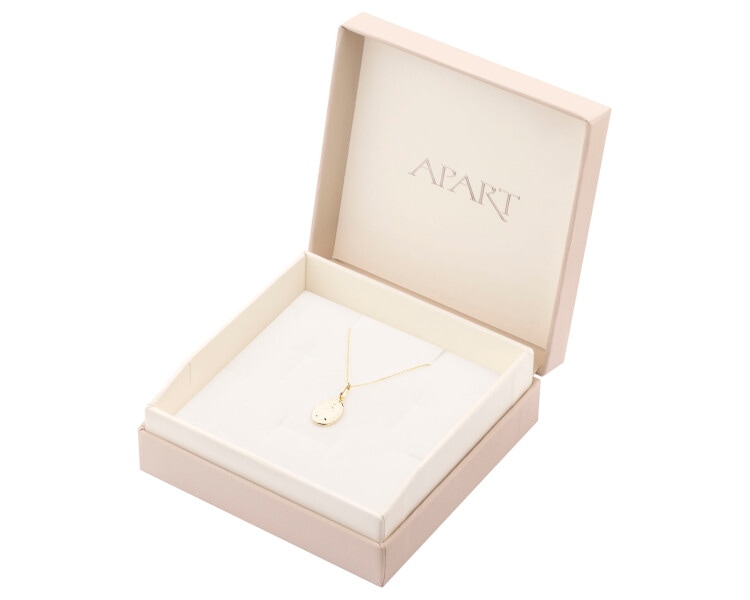 Cudowny Medalik - złota zawieszka i łańcuszek - komplet