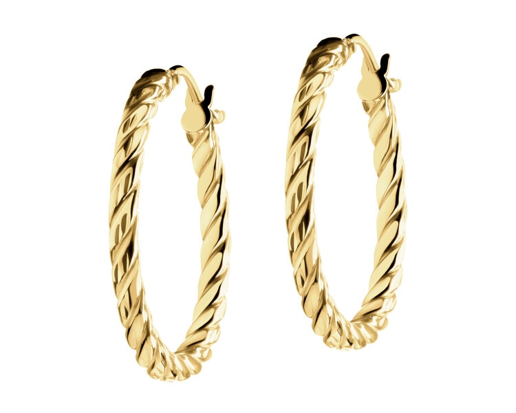 9 K Yellow Gold Hoop Earring 