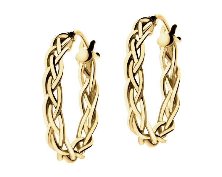 9 K Yellow Gold Hoop Earring 