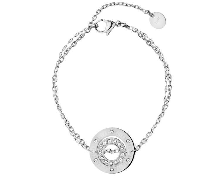 Stainless Steel Bracelet with Crystal