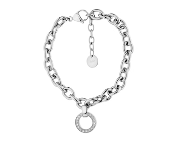 Stainless Steel Bracelet with Crystal