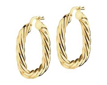 9 K Yellow Gold Earrings 