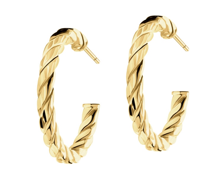 9 K Yellow Gold Hoop Earring 