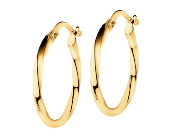 9 K Yellow Gold Hoop Earring 