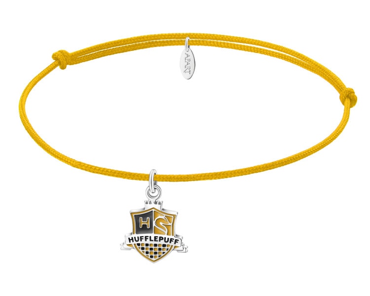 Bracelet with silver elements and enamel - Harry Potter, Hufflepuff, Warner Bros. Discovery