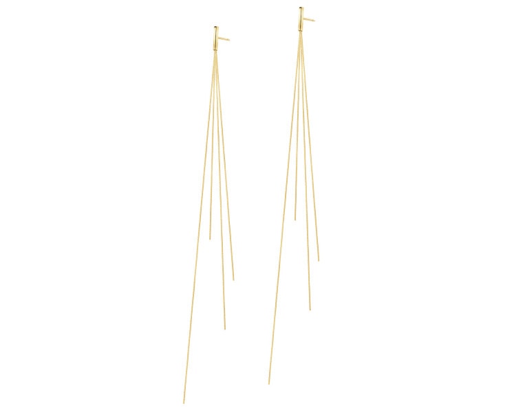 9 K Yellow Gold Dangling Earring 