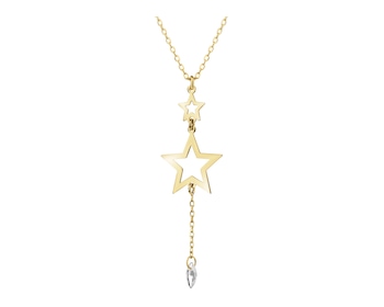 Gold-Plated Silver Necklace with Cubic Zirconia