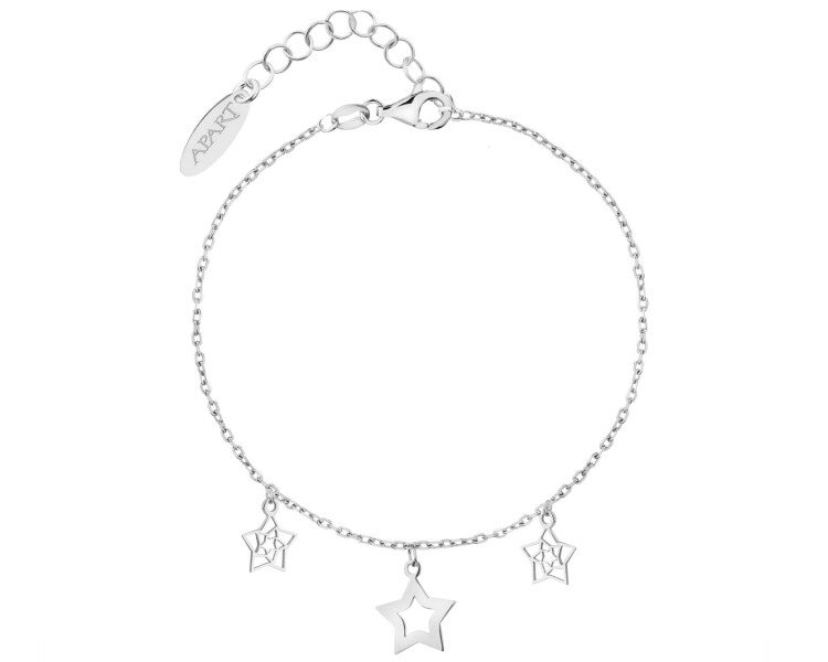 Rhodium Plated Silver Bracelet 