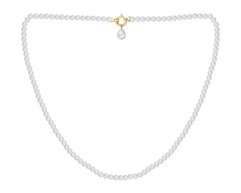 9 K Yellow Gold Pearl Necklace with Pearl