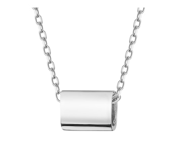 Rhodium Plated Silver Necklace 