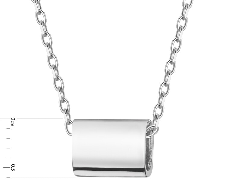 Rhodium Plated Silver Necklace