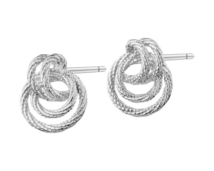 Rhodium Plated Silver Earrings 