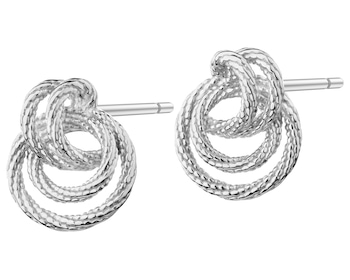 Rhodium Plated Silver Earrings 