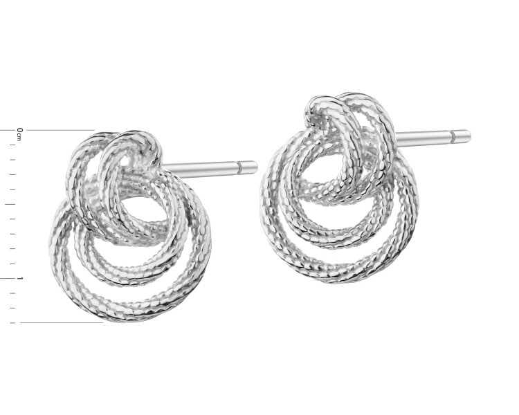 Rhodium Plated Silver Earrings