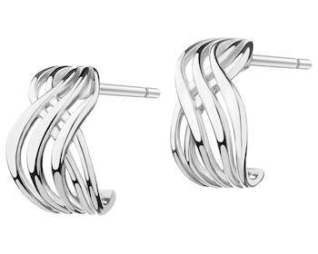 Rhodium Plated Silver Earrings 