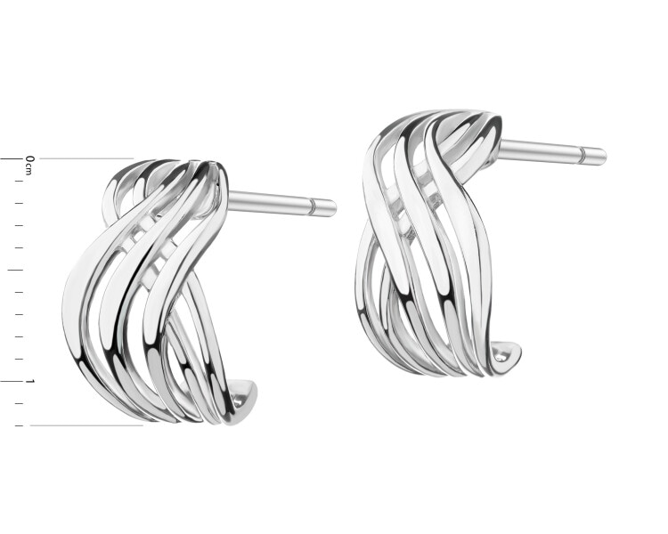 Rhodium Plated Silver Earrings