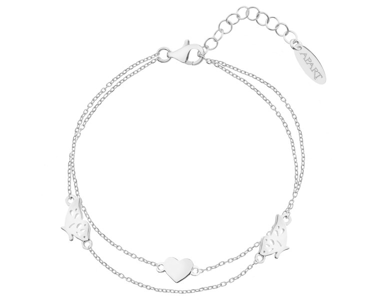 Rhodium Plated Silver Bracelet 