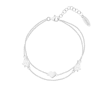 Rhodium Plated Silver Bracelet 