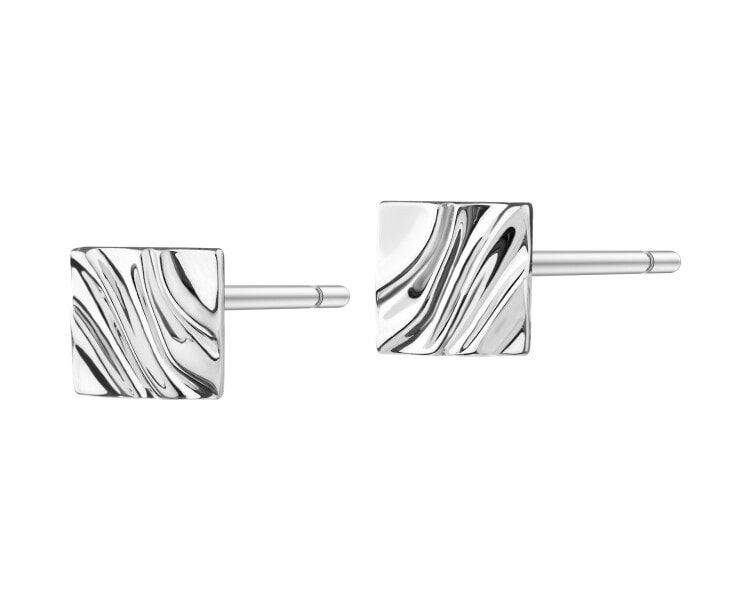 Rhodium Plated Silver Earrings 