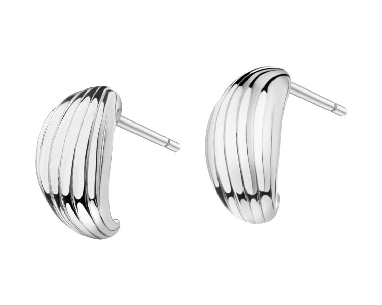 Rhodium Plated Silver Earrings 