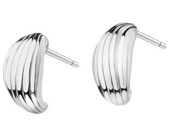 Rhodium Plated Silver Earrings 