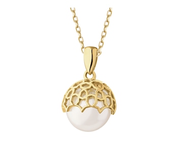 14 K Yellow Gold Pendant with Pearl