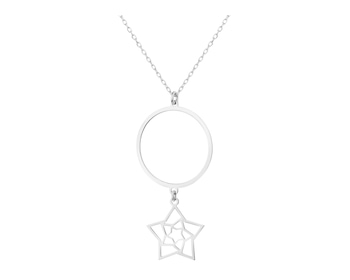 Rhodium Plated Silver Necklace 