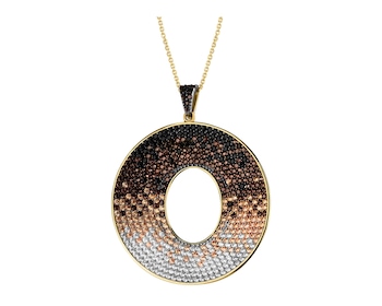 8 K Rhodium-Plated Yellow Gold Pendant 