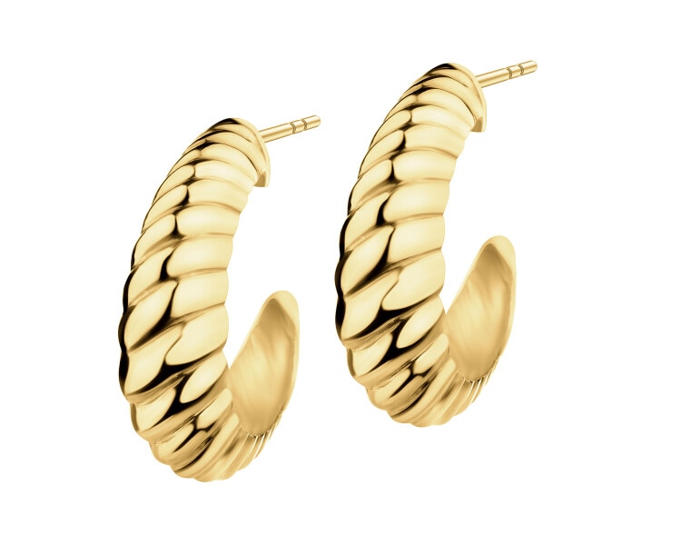 9 K Yellow Gold Earrings 