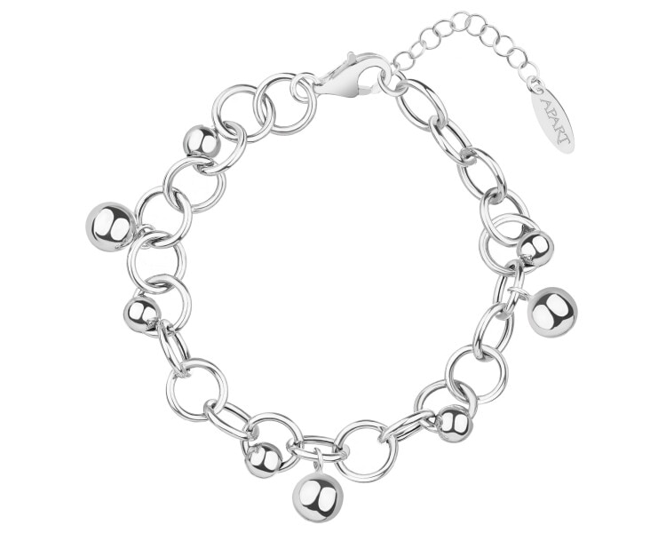 Rhodium Plated Silver Bracelet 