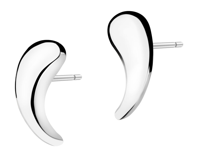 Rhodium Plated Silver Earrings 