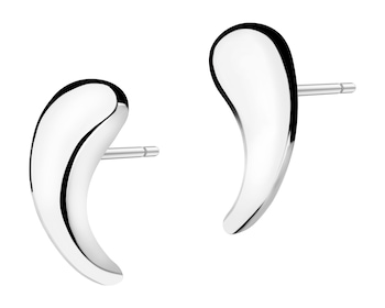 Rhodium Plated Silver Earrings 