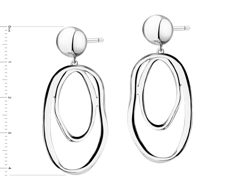 Rhodium Plated Silver Earrings