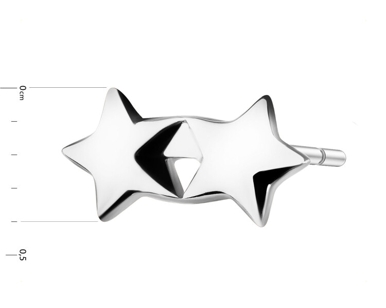 Rhodium Plated Silver Earring