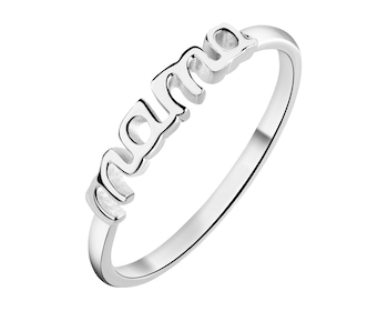 Rhodium Plated Silver Ring 