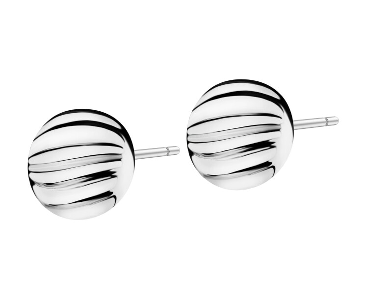 Rhodium Plated Silver Earrings 