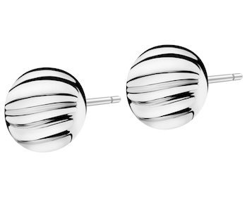 Rhodium Plated Silver Earrings 