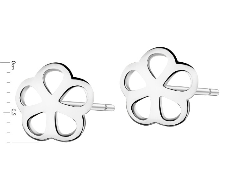 Rhodium Plated Silver Earrings