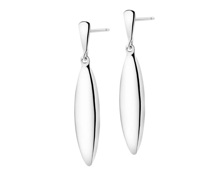 Rhodium Plated Silver Dangling Earring 