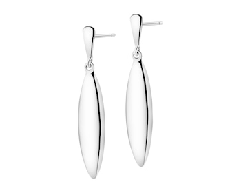 Rhodium Plated Silver Dangling Earring 