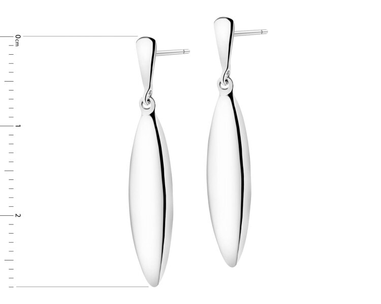 Rhodium Plated Silver Dangling Earring