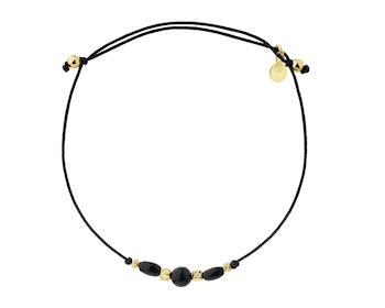 Gold-Plated Silver Bracelet with Agate