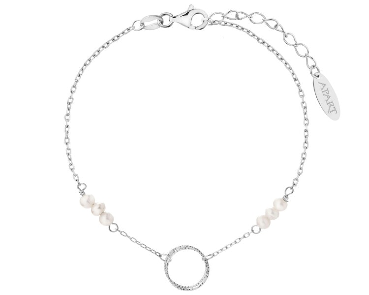 Rhodium Plated Silver Bracelet 