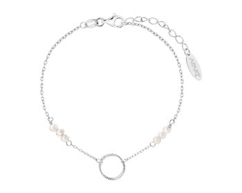 Rhodium Plated Silver Bracelet 