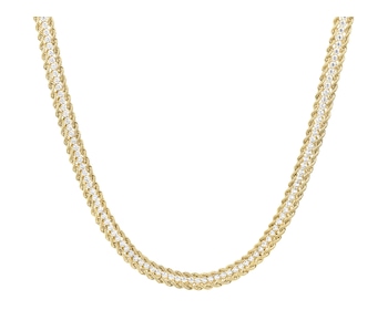 9 K Yellow Gold Necklace with Cubic Zirconia